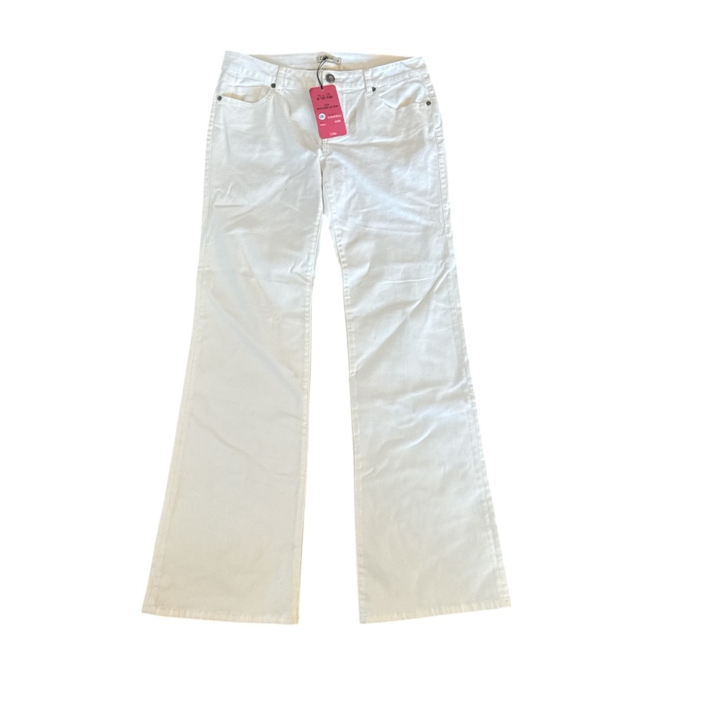 New CAbi Women’s White Wide Leg jeans Size 10Long